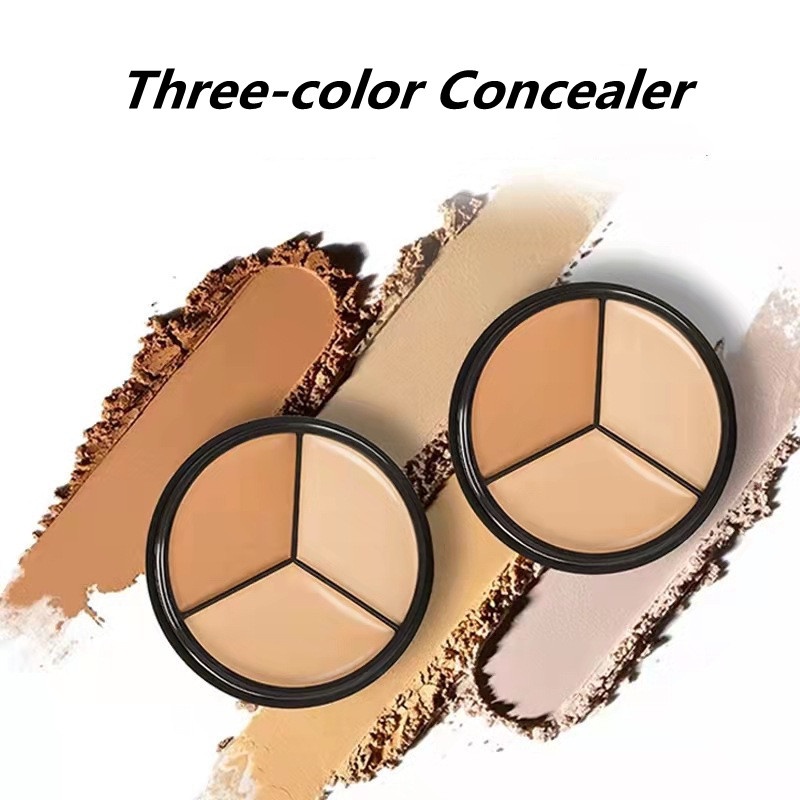 1 Kem Che Khuyết Điểm Ba Màu Dưỡng Ẩm Chống Thấm Nước Lâu Trôi Không Phai Màu Che Phủ Đốm Đen Và Quầng Thâm Hiệu Quả