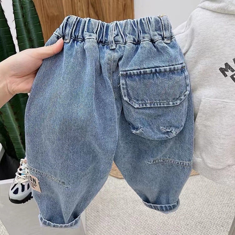 [Babycat] Hàng Có Sẵn Quần Jean Màu Xanh Dương Cao Cấp Phong Cách Hàn Quốc Nhật Bản Mới 2022 Dành Cho Bé Trai