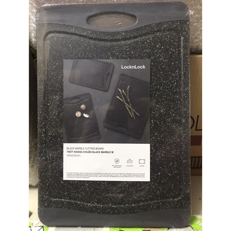 Thớt Kháng Khuẩn Lock&Lock Black Marble CKD006 CKD007 CKD008 Màu Đen 3 Size S M L