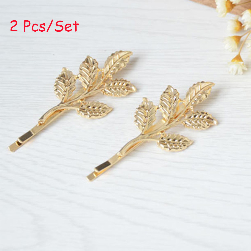 Set 2 Kẹp Tóc Hình Chiếc Lá Dễ Thương
