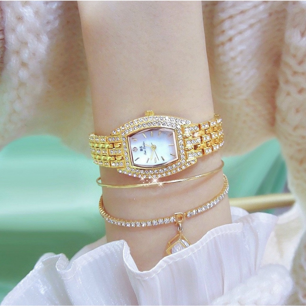 Đồng Hồ Nữ BS Bee Sister FA1595 Mặt Chữ Nhật Size 23*33mm Dây Đeo Bằng Thép Không Gỉ - Tặng Kèm Hộp