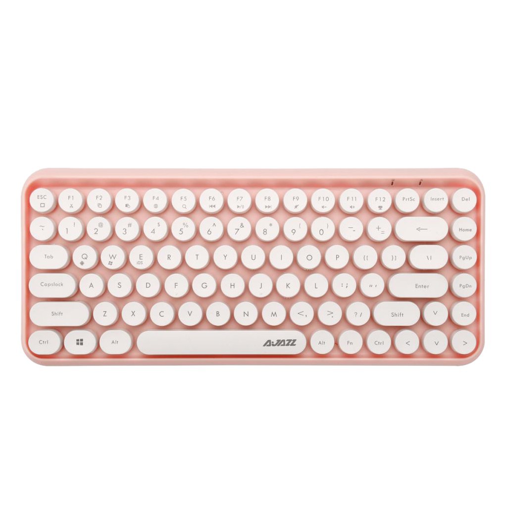 Round Cap Wireless Bluetooth Keyboard 82Key for Tablet Laptop Computer