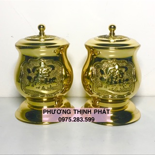 Cặp Choé Nước Thờ Bằng Đồng Chính Hãng Cao Cấp