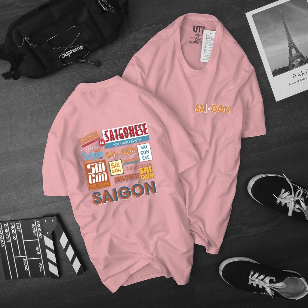 Áo thun nữ from rộng unisex, áo thun adidas nữ, áo phông adidas nam chính hãng, áo thun sài gòn màu hồng