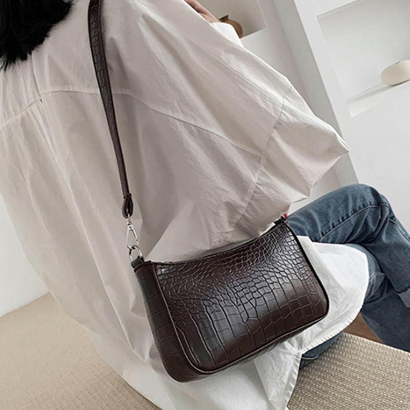 [Baywellfashion]Túi đeo vai họa tiết da cá sấu phong cách retro mới cho nữ | BigBuy360 - bigbuy360.vn