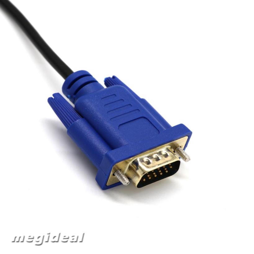 [MEGIDEAL] DVI-D (24+5) Male to VGA Male 15 pin Cable Video PC Monitor Cord Adapter