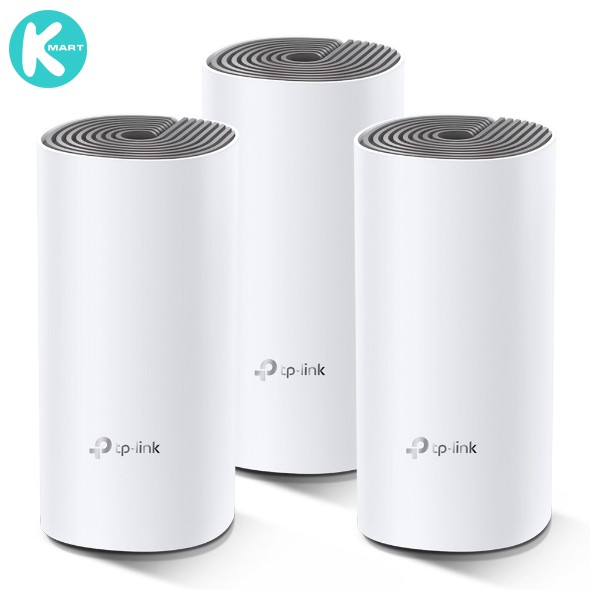 Bộ Phát Wifi Mesh TP-Link Deco E4 (3-pack) Băng Tần Kép MU-MIMO AC1200 - Hàng Chính Hãng