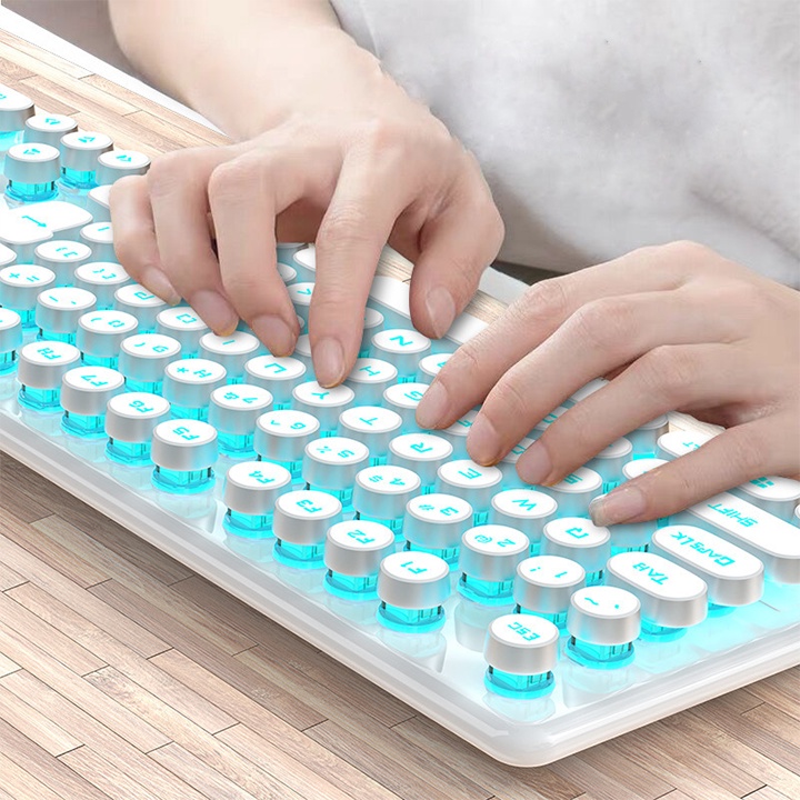 ( có video ) ⌨ Bàn phím keycap tròn Classic K100 K620 LED siêu đẹp