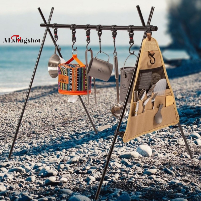 Giá Treo Đồ Dã Ngoại Gấp Gọn Tiện Dụng, Giá Móc Đồ Cắm Trại Nhỏ Gọn, Hợp Kim Nhôm Đa Năng, Lắp Dễ Dàng Siêu Bền [DCP18]