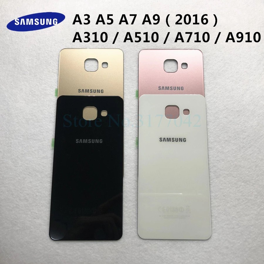 Nắp Lưng Điện Thoại Bằng Kính Dành Cho Samsung Galaxy A3 A5 A7 A9 2016 A310 A310F A510 A510F A710 A7