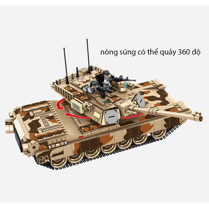 Đồ Chơi Kiểu Lắp Ráp Mô Hình LEGO Xe Tăng M1A2 ABRAMS