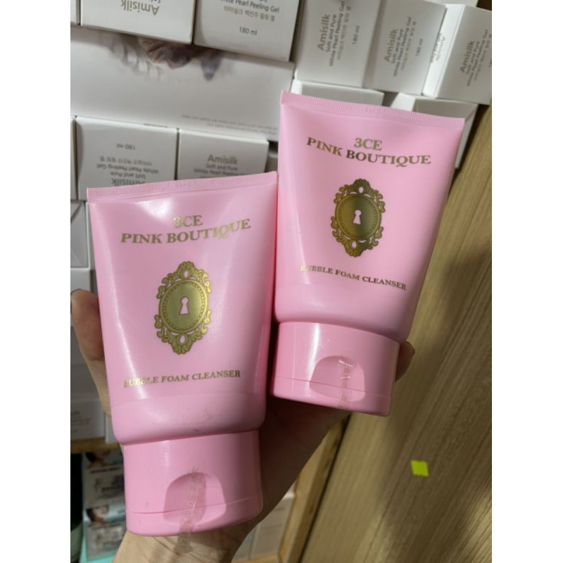 Sữa Rửa Mặt 3CE Pink Boutique Bubble Foam Cleanser(đọc mô tả)