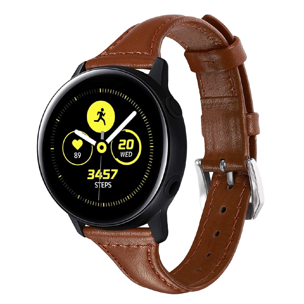 Dây Đeo Bằng Da 20mm Cho Đồng Hồ Thông Minh Samsung Galaxy Watch Active 2 42mm Gear Sport 93005