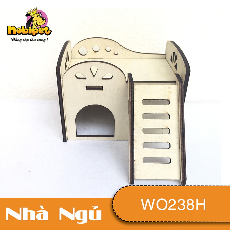 Nhà Gỗ Sân Thượng Banana Nhà ngủ Lắp Ráp  cho Chuột Hamster WO238H