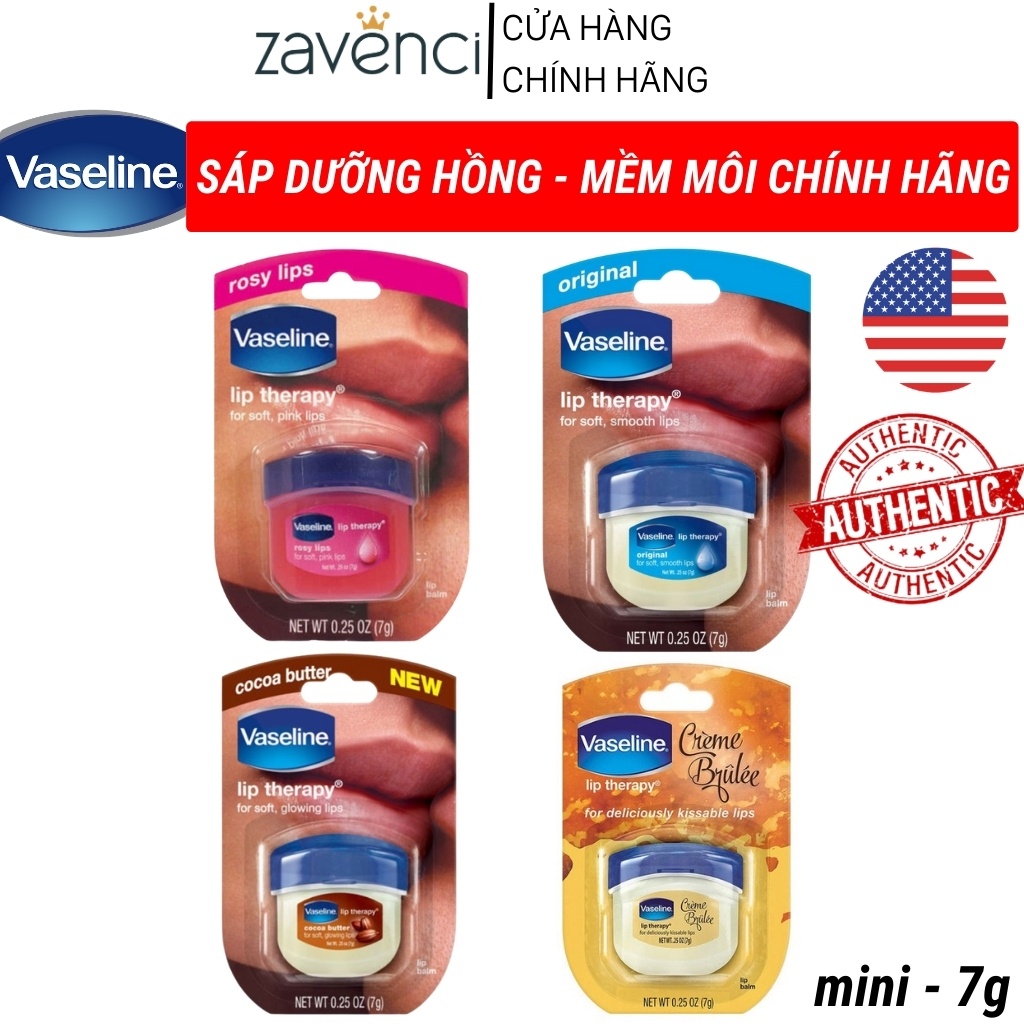 Sáp dưỡng môi VASELINE Lip Therapy dưỡng ẩm bảo vệ môi hằng ngày 7g - ZAVENCI Official