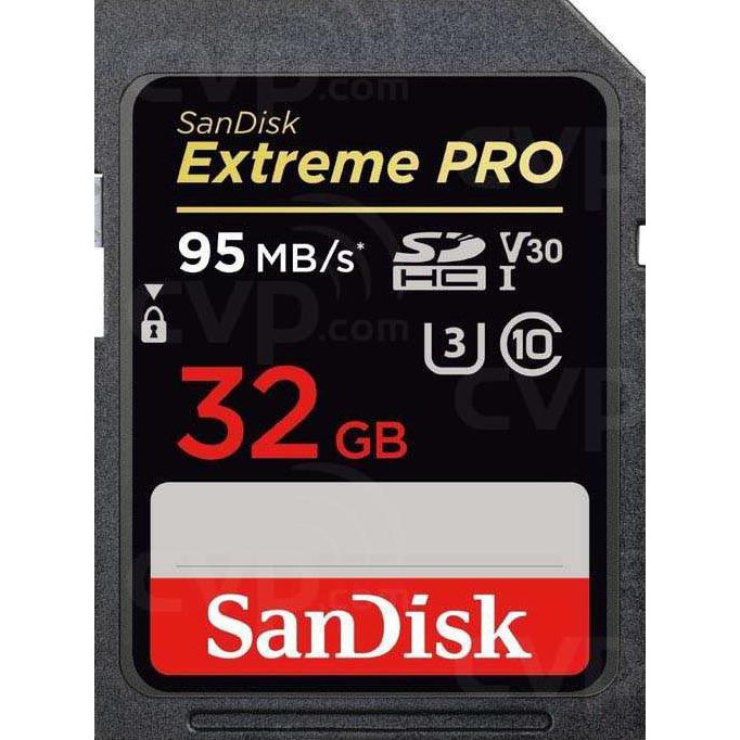 Thẻ Nhớ Sandisk 976 Sandisk Sdhc / Sdxc Extreme Pro 32gb V30 U3 4k (R Upto 95mb / S W 90mb / S)