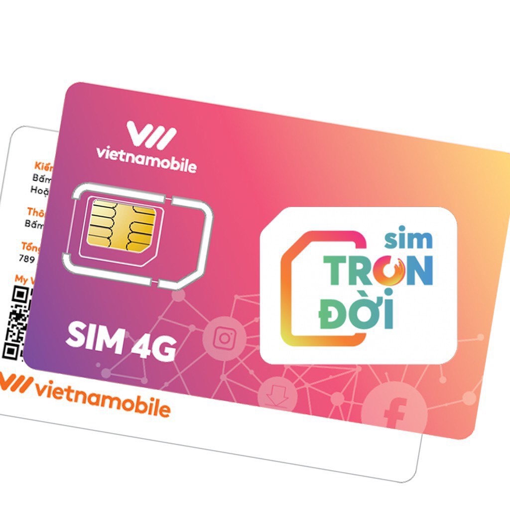 Sim 4G Vietnamobile Gói Cước Trọn Đời 6GB Ngày Tốc Độ Cao Tài Khoản Chính 40000