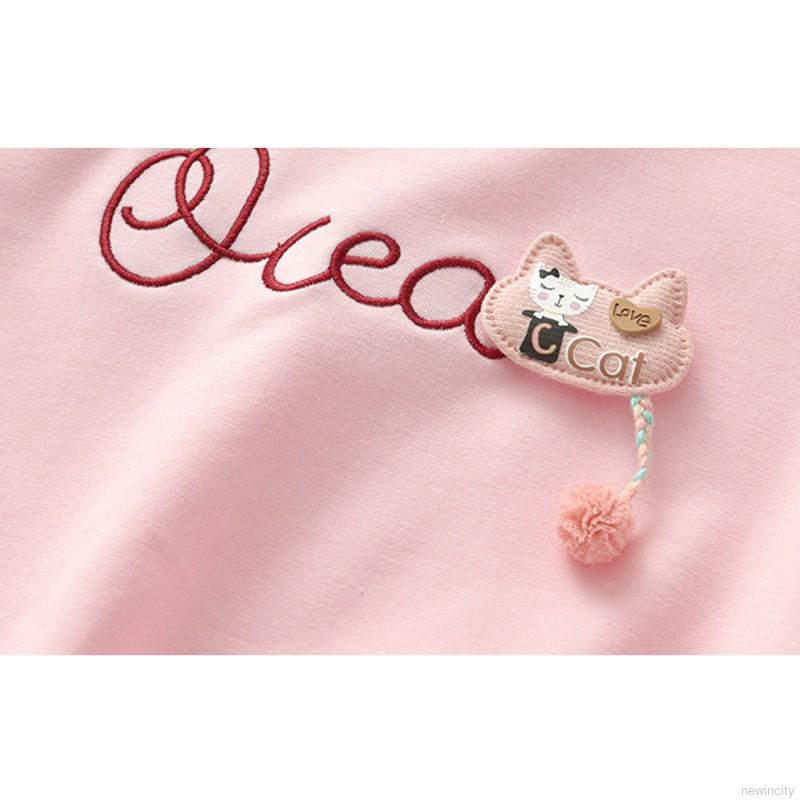 Set áo tay loe + chân váy xòe dễ thương cho bé gái