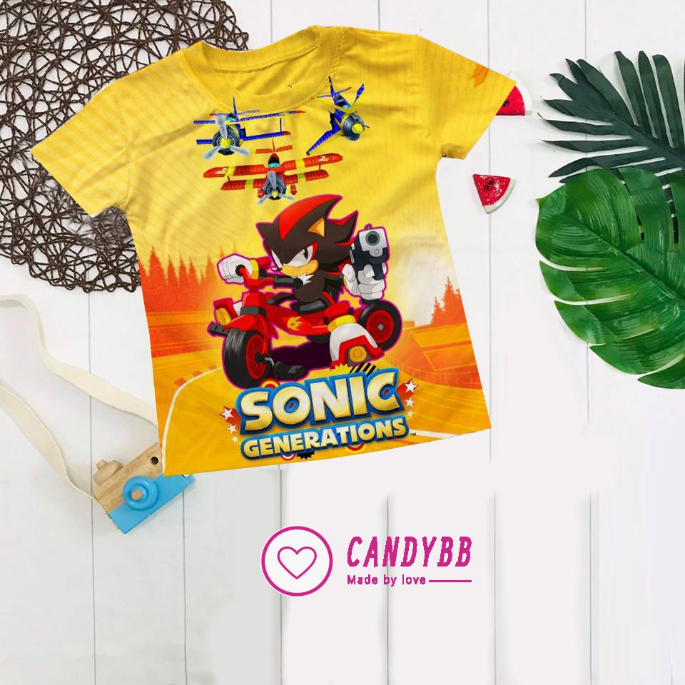 Áo thun 3D Nhím Sonic siêu ngầu cho bé trai