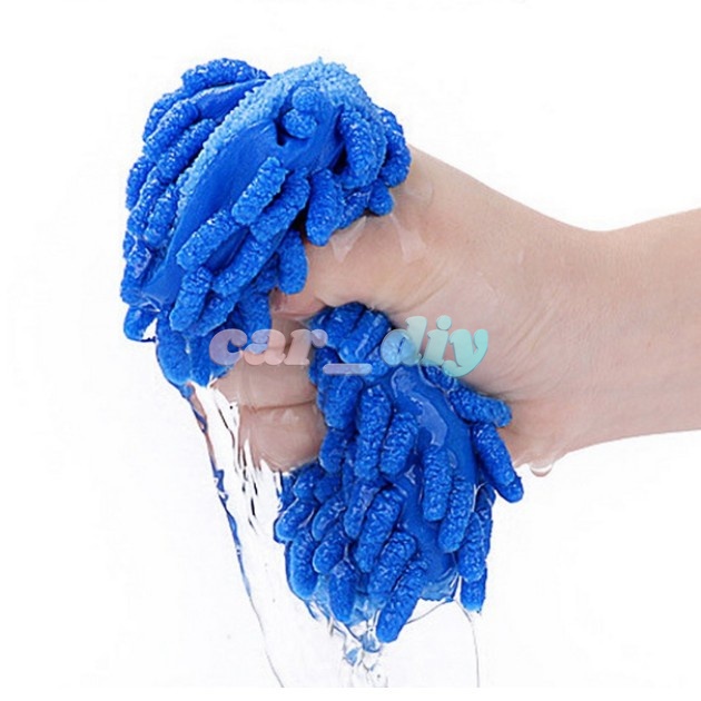Găng Tay Rửa Xe Hơi / Xe Máy Bằng Sợi Nhỏ
