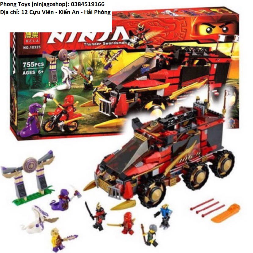 Lắp ráp xếp hình Lego ninjago 70750 Bela 10325 : Siêu Xe Tác Chiến DBX siêu to 755 chi tiết