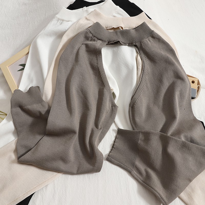 Áo Len Chui Đầu Cổ Tròn Cá Tính Thời Trang Dễ Phối Đồ Nhiều Màu Tùy Chọn