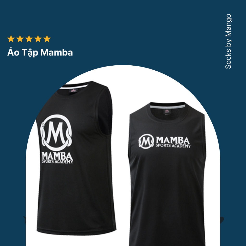 Áo tập bóng rổ ba lỗ Áo Mamba Academy