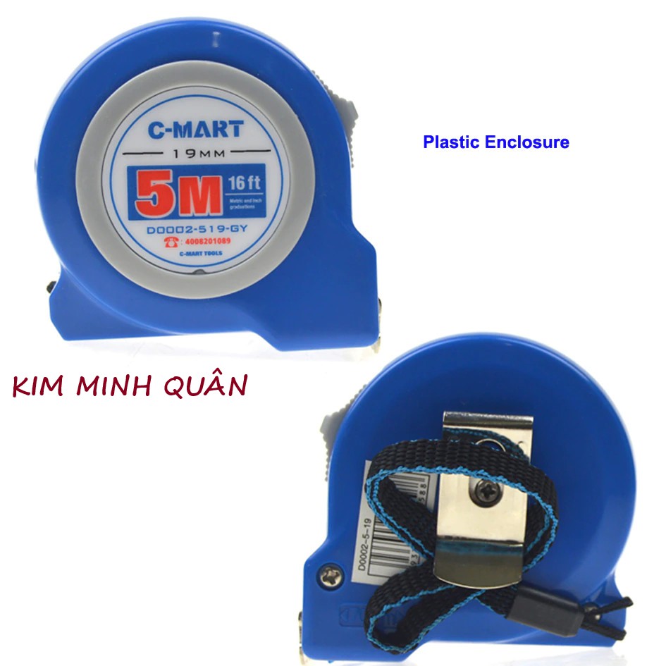 Thước Cuộn Thép 1 Mặt Cao Cấp 2m, 3m, 5m, 7.5m, 8m, 10m D0002 CMART