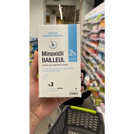 Sản phẩm giảm rụng tóc, giảm hói Minoxidil Bailleul