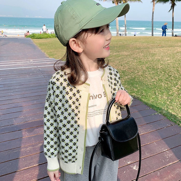 Áo khoác Cardigan len phong cách hàn quốc thời trang mùa thu dành cho bé gái