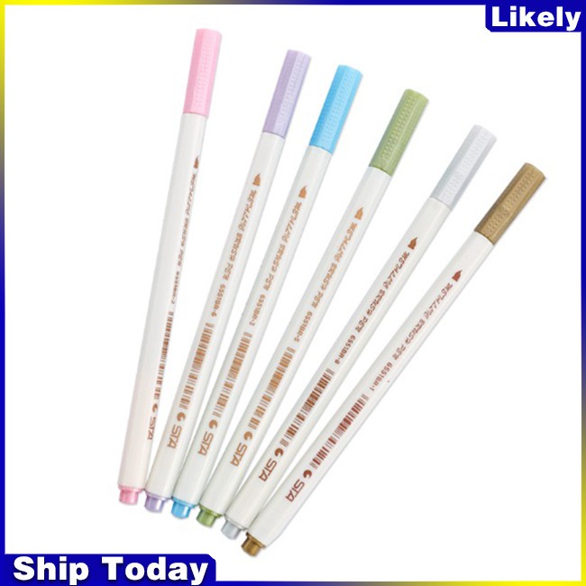 ly Single Metal Color Marker Pen Watercolor Notes Pen Photo Album Sign Brush for Sketch Drawing Coloring