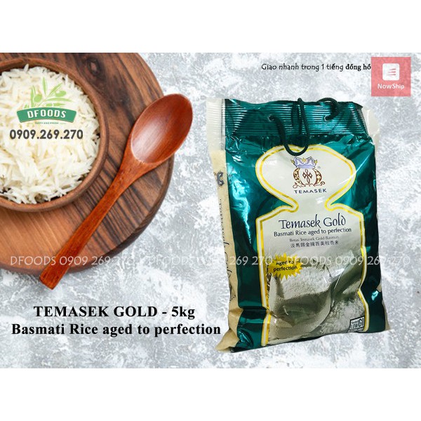 [Mã 159FMCGSALE giảm 8% đơn 500K] Gạo Basmati Temasek Gold Ấn Độ 5kg