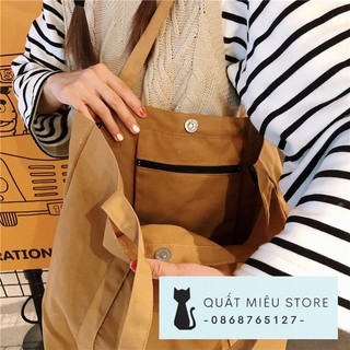 (Freeship từ 50k) (LOẠI 1) TÚI TOTE LỚN TRƠN BASIC