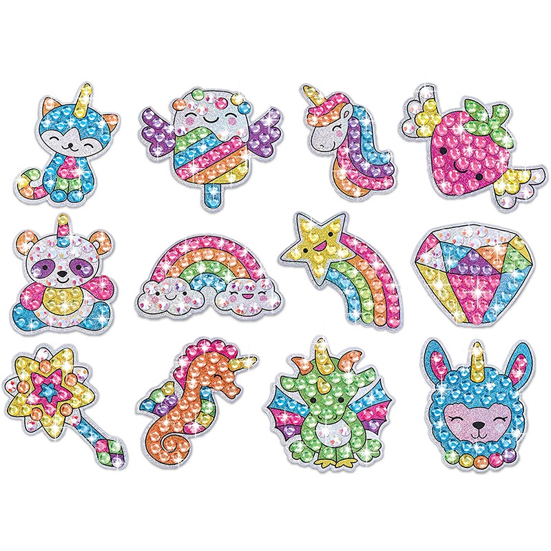 Bộ 12 Tranh Đính Đá 5D Tự Làm Hình Bé Trai/Gái