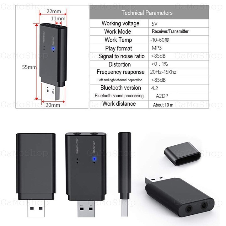 USB Bluetooth 4.2 HiFi TX11S Thu và Phát Bluetooth Âm thanh cực hay