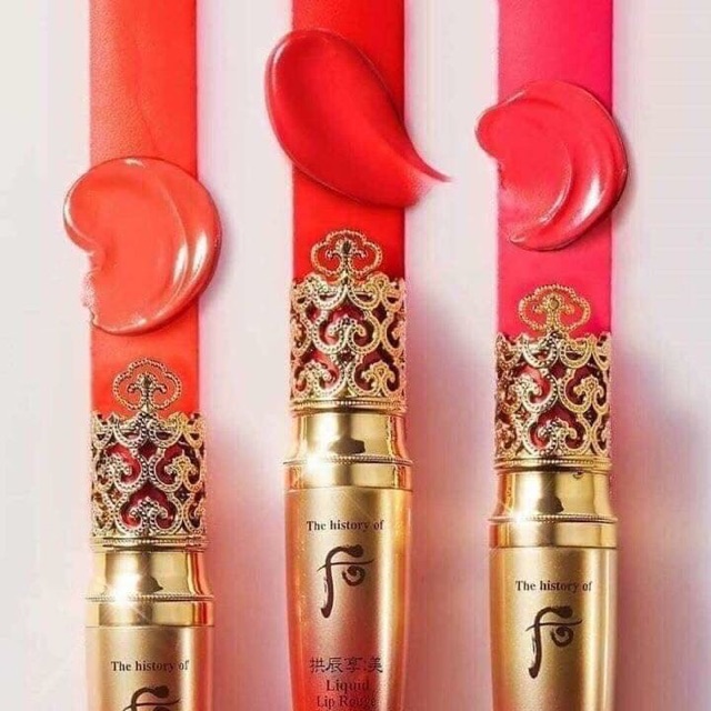 Son Whoo Liquid Lip Rouge màu 12 hồng, 25 cam, 42 đỏ - mỹ phẩm Ohui công ty cao cấp chính hãng Hàn Quốc