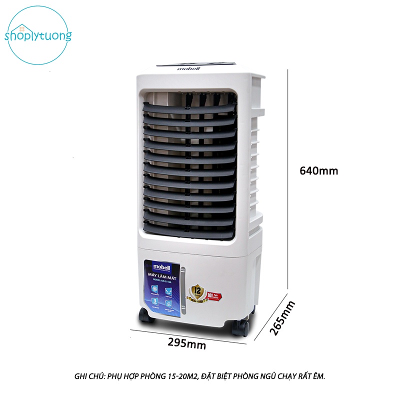 Quạt điều hòa hơi nước làm mát không khí mobell AIR-2116A-OL 3 cấp độ gió công suất 70W bảo hành 12 tháng