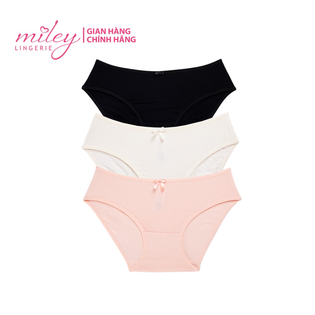 Bộ 3 quần lót nữ Modal Bikini Miley Lingerie BCS0104-0204-1204 - Màu ngẫu nhiên
