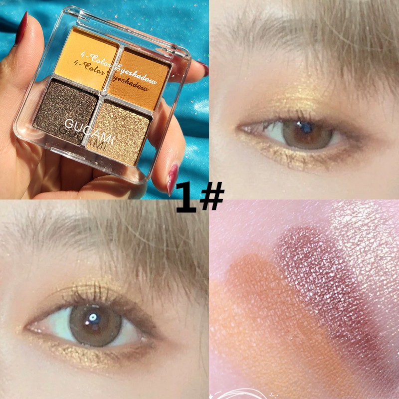 [Hàng mới về] Bảng phấn mắt mini 4 màu lâu trôi nhung mịn | BigBuy360 - bigbuy360.vn