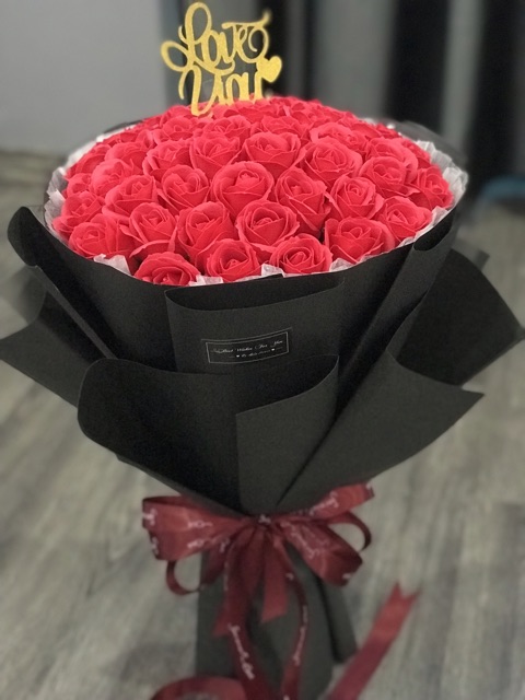 Bó hoa hồng sáp to 50 bông giá cực rẻ