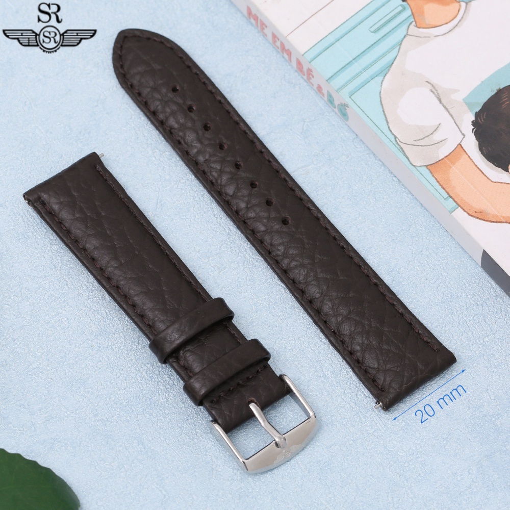 Dây da đồng hồ SR Watch chính hãng M1500.42/20mm Nâu
