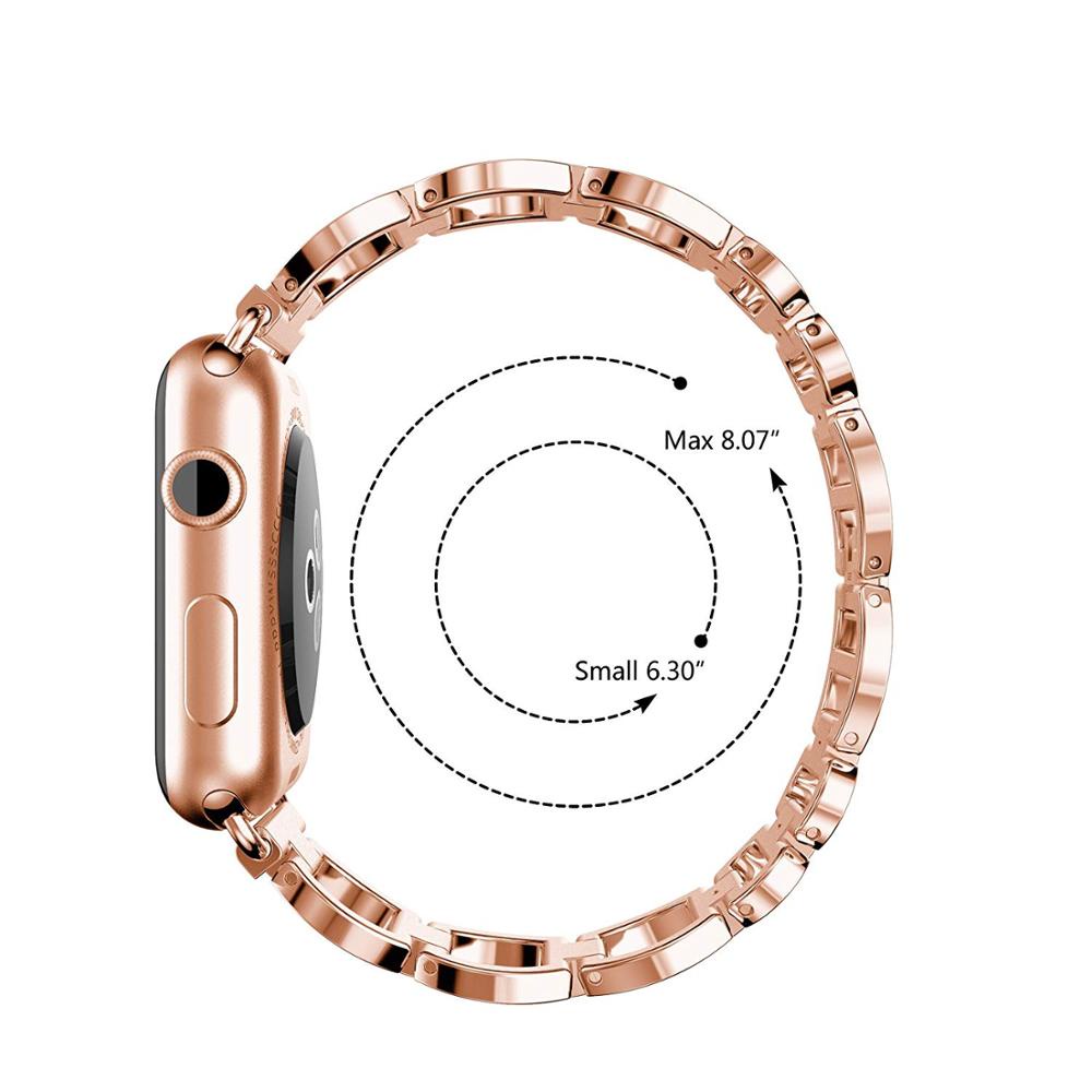 Dây Đeo Đồng Hồ Bằng Thép Không Gỉ Đính Kim Cương Giả Sang Trọng Cho Apple Watch 8 7 6 5 4 3 49mm 45mm 44Mm 42Mm 41Mm 40Mm 38Mm