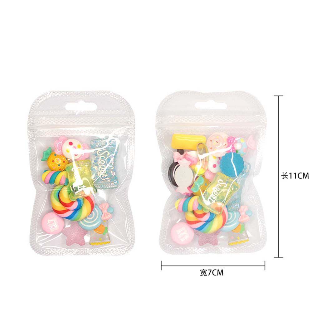 QQMALL Kẹo Mút Hoạt Hình Bằng Nhựa Resin Trang Trí Móng Tay DIY