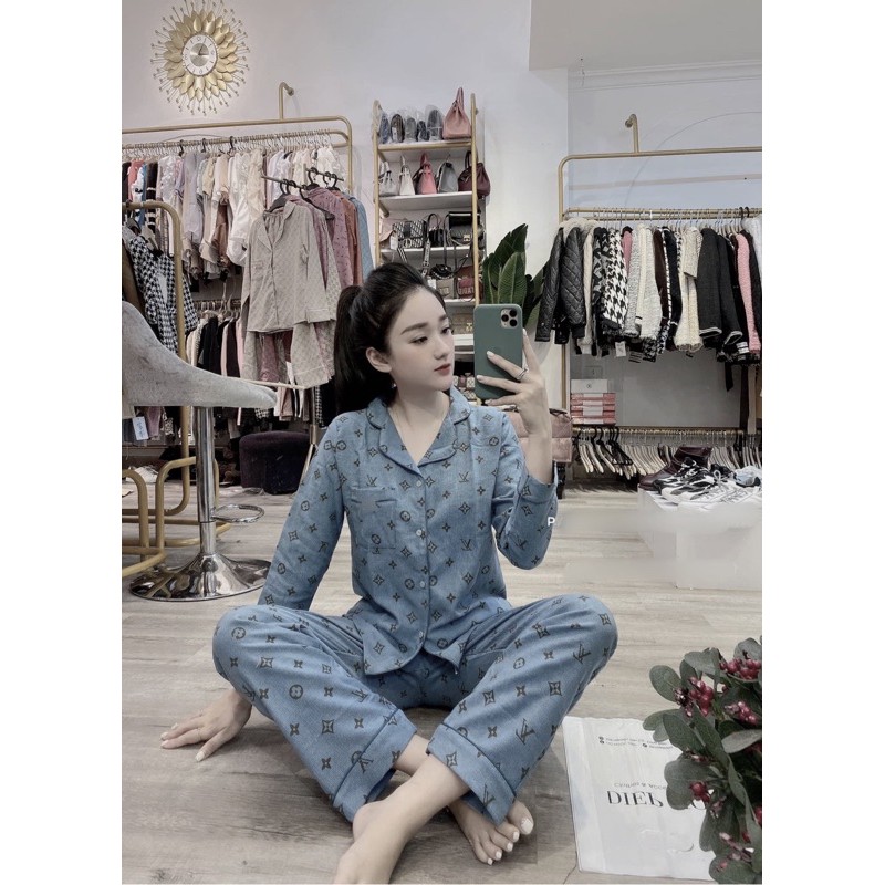 Pijama Nhung Tăm Hình Mới Cao Cấp