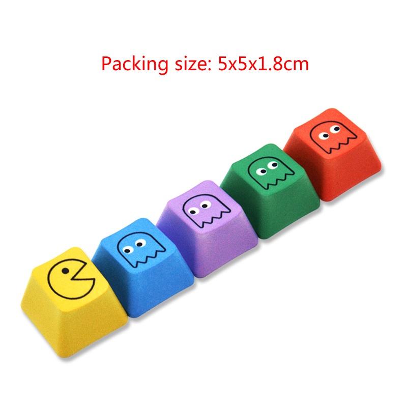 Set 5 nắp bọc phím PBT họa tiết hoạt hình dễ thương