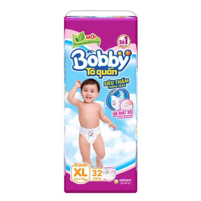 Tã quần Bobby size XL32 (12-17kg)