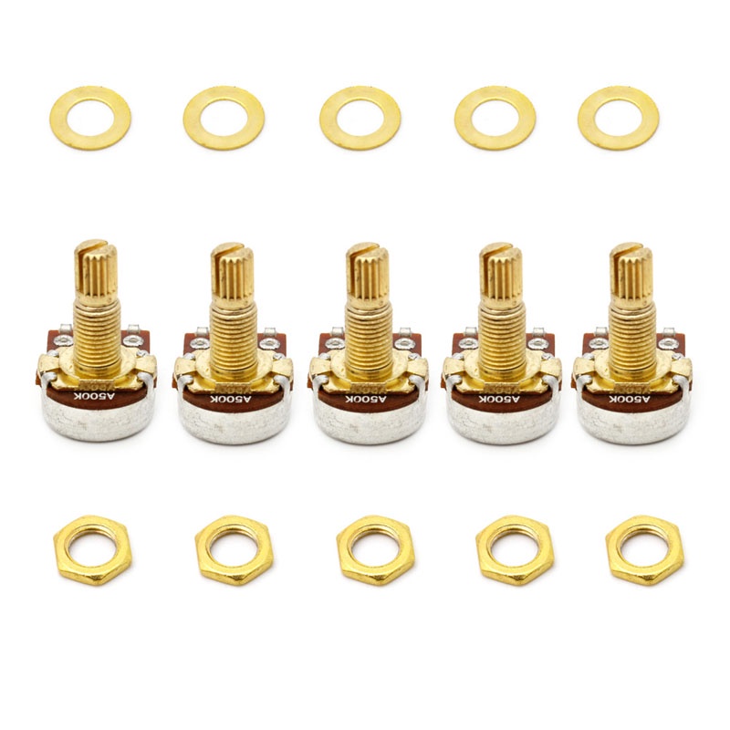 Set 5 chiết áp A500K 18mm chuyên dụng cho đàn guitar bass