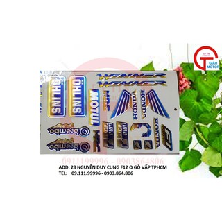 7MAU - BỘ TEM NHỰA NỔI 7 MÀU TITAN CHO XE WINNER