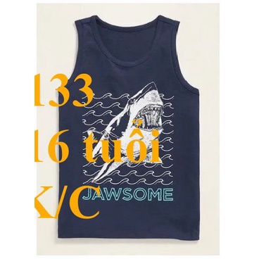 Mã H133: Áo ba lỗ trai Old Navy Việt Nam xuất xịn, chất thun cotton mềm mát, bé mặc thoải mái. hình in đẹp, tone màu