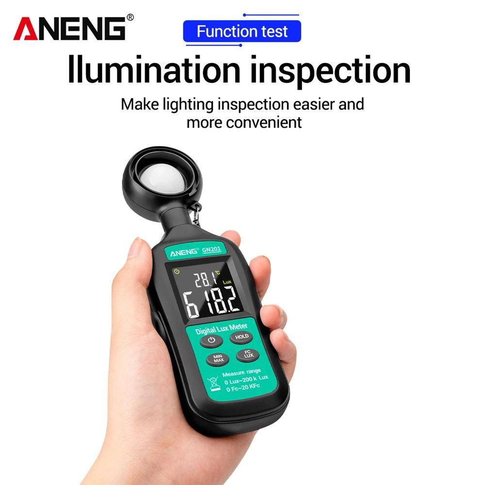 Đồng Hồ Đo Ánh Sáng Kỹ Thuật Số Độ Chính Xác Cao RMS 200K